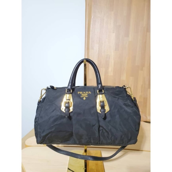 Prada Handbags - Authentic PRADA Convertible Belted Satchel Tessuto Bag